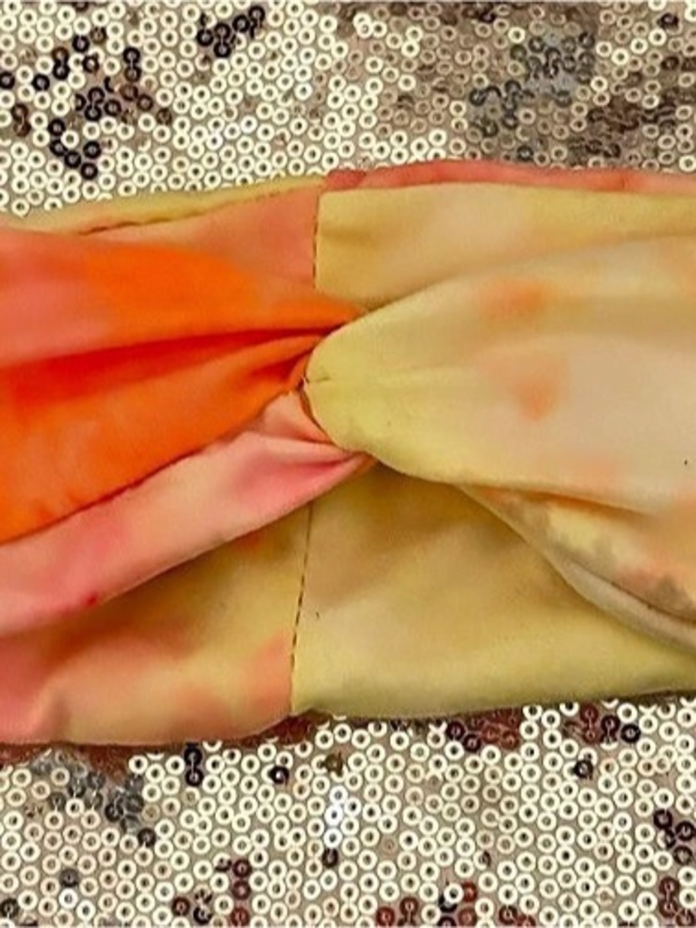 Tie-Dye Headband in Orange & Yellow 10Like New